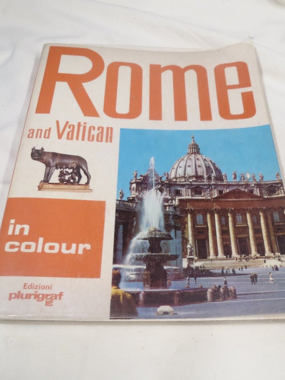 Santini Vintage 1978 Colored Guidebook Rome & Vatican Book travel